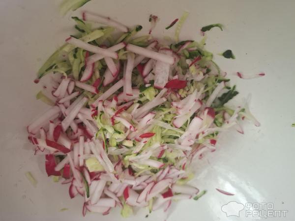 Окрошка с колбасой фото