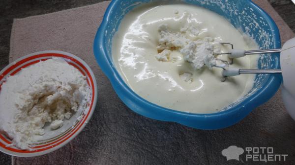 Насыпной творожный пирог с орехами фото
