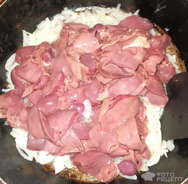 Тушенная куриная печень