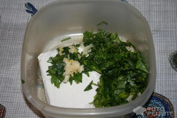 Лепешка с твердым сыром и творогом