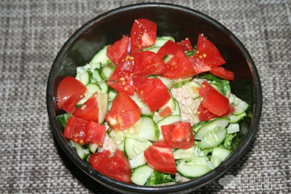 Салат с тунцом и вареными яйцами