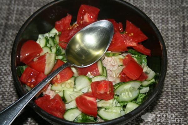 Салат с тунцом и вареными яйцами