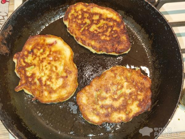 Кабачковые оладьи из блинной муки