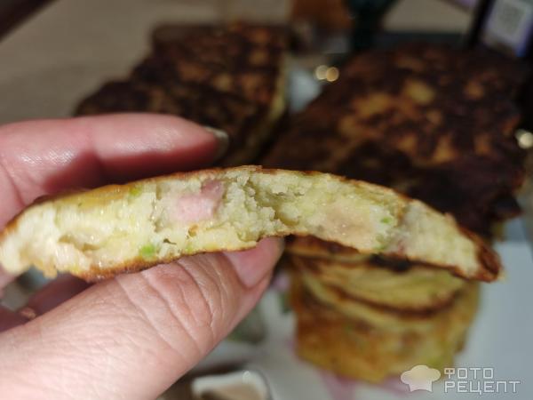 Кабачковые оладьи из блинной муки