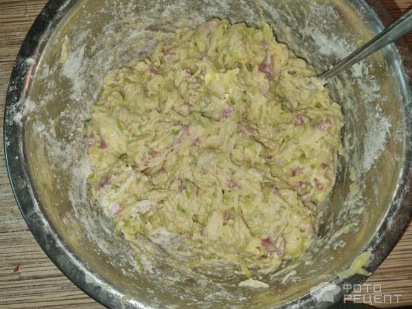 Кабачковые оладьи из блинной муки
