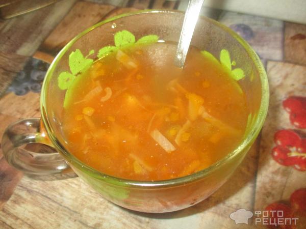 Суп с соевыми бобами и зеленой фасолью фото