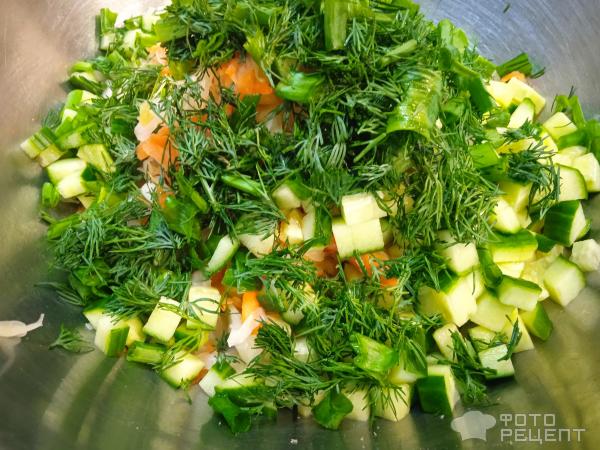 Постный овощной салат фото