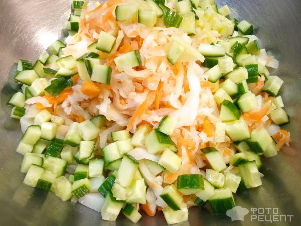 Постный овощной салат фото