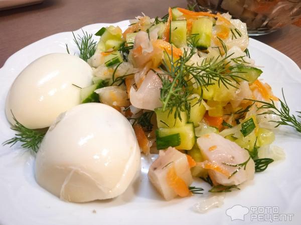 Постный овощной салат фото