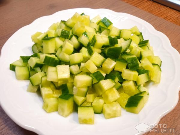 Постный овощной салат фото