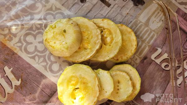 Жареные кабачки в грибном соусе фото