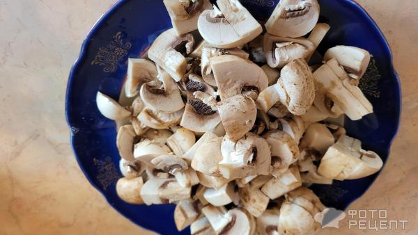 Жареные кабачки в грибном соусе фото