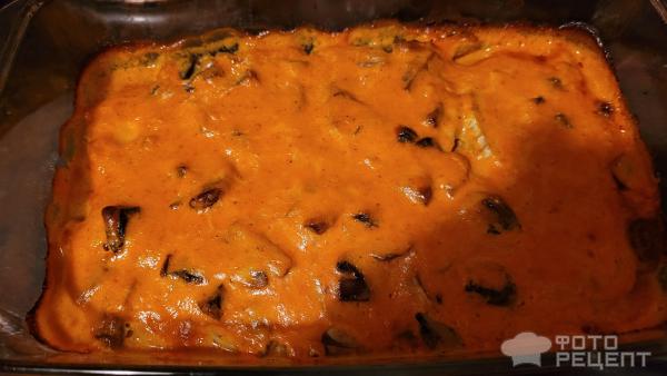 Жареные кабачки в грибном соусе фото