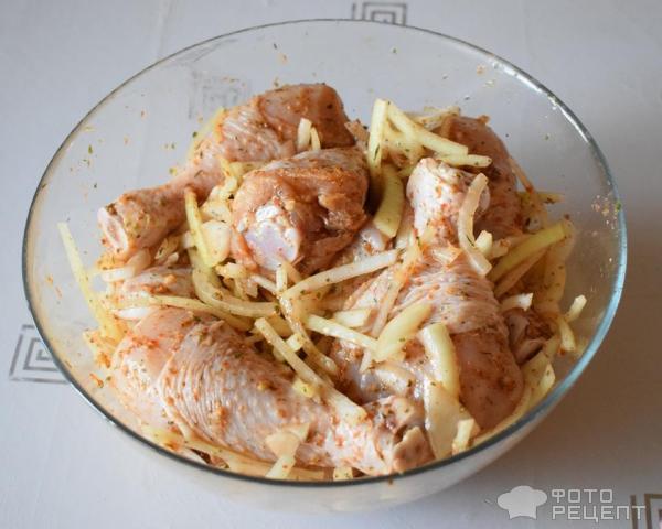 Куриные голени с грузинскими травами фото