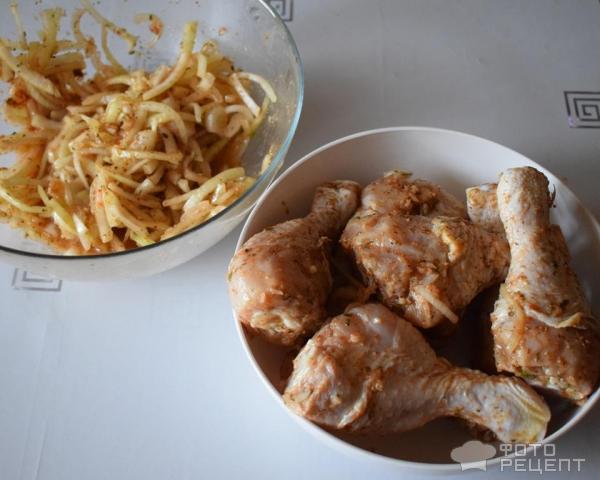 Куриные голени с грузинскими травами фото