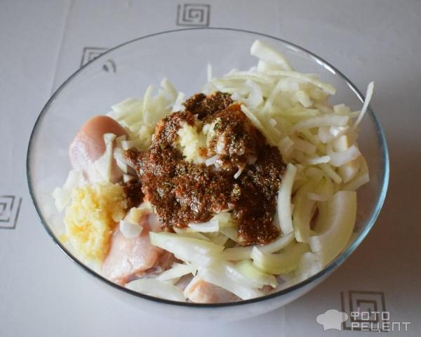 Куриные голени с грузинскими травами фото