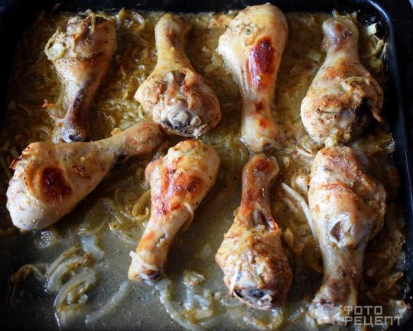 Куриные голени с грузинскими травами фото