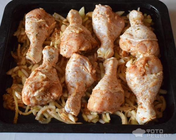 Куриные голени с грузинскими травами фото