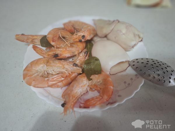 Салат Морской с креветками фото