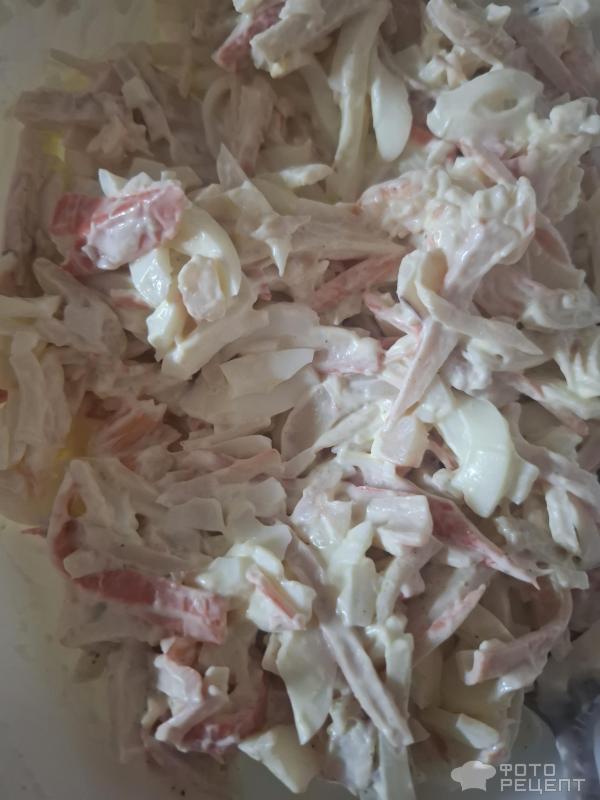 Салат Морской с креветками фото