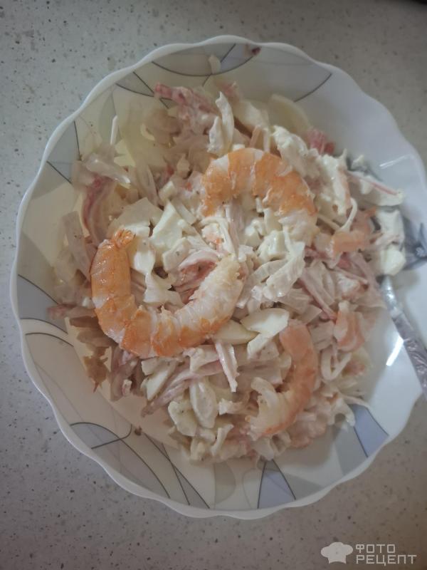 Салат Морской с креветками фото