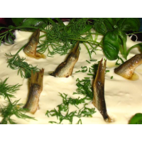 Рецепт: Салат "Рыбки в пруду"