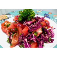Рецепт: Салат "Ароматный" с капустой и помидорами