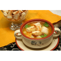 Рецепт: Гороховый суп с копчеными ребрышками