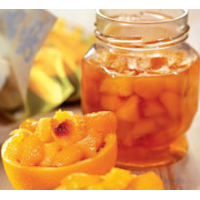 Рецепт: Карамельное варенье из персиков с апельсинами