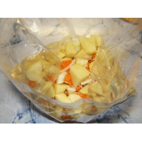Рецепт: Рыбка с овощами в пакете