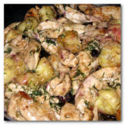 Рецепт: Филе куриной грудки с зеленью под майонезом
