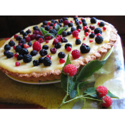 Заливной пирог с ягодами и сметанной заливкой в духовке простой рецепт пошаговый