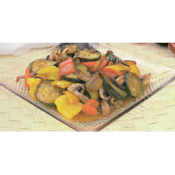 Рецепт: Кабачки тушенные с овощами
