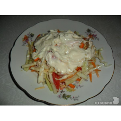 Рецепт: Салат "Капустно-морковный с карбонадом"