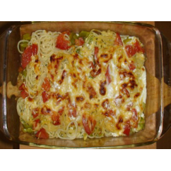 Рецепт: Большая котлета с помидорами и сыром