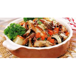 Рецепт: Рагу с говядиной и грибами и овощами
