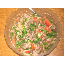 Рецепт: Салат с мясом и рукколой