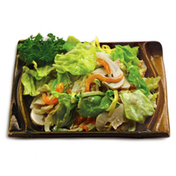 Рецепт: Японский салат "Сякэ-Кунсэно сарада"