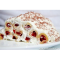 Фото Десерт "Дрова под снегом", или, блины с вишней под вишнево-сметанным соусом