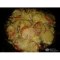 Фото Свиная отбивная с овощами, майонезом и сыром