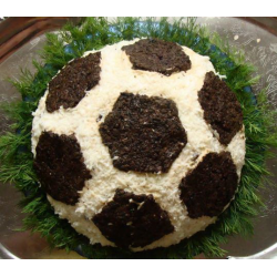 Рецепт: Салат "Футбольный мяч"