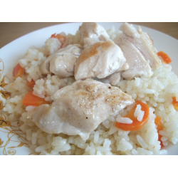 Рецепт: Нежный рис с куриным филе