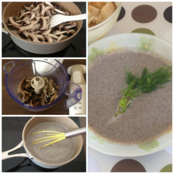 Рецепт: Сливочный крем-суп из шампиньонов