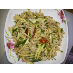 Рецепт: Китайский салат из обжаренного кальмара с насечками или chao you yu 炒鱿鱼