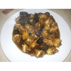Рецепт: Китайское жаркое из курицы с грибами шиитаке или xiang gu ji 香菇鸡