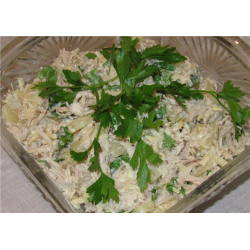 Рецепт: Салат из запеченной индейки с ананасами