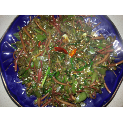 Рецепт: Китайский обжаренный салат из травы портулак огородный - chao ma ma cai