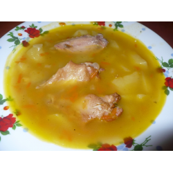Рецепт: Гороховый суп с куриными крылышками