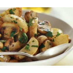 Рецепт: Тушеный картофель с грибами