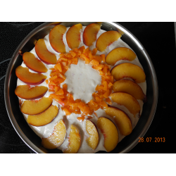 Рецепт: Торт "Абрикосово-персиковый"
